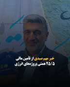 خبر مهم صیدی از تأمین مالی ۲۵.۵ همتی پروژه‌های انرژی