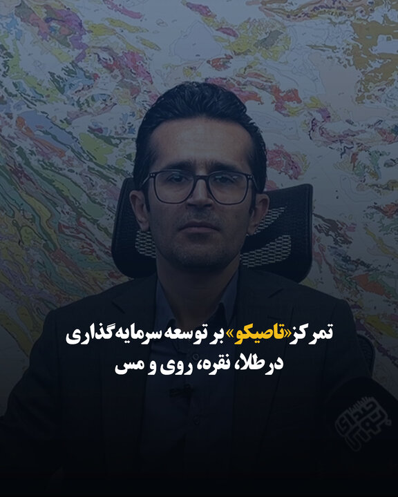 تمرکز «تاصیکو» بر توسعه سرمایه‌گذاری در طلا، نقره، روی و مس