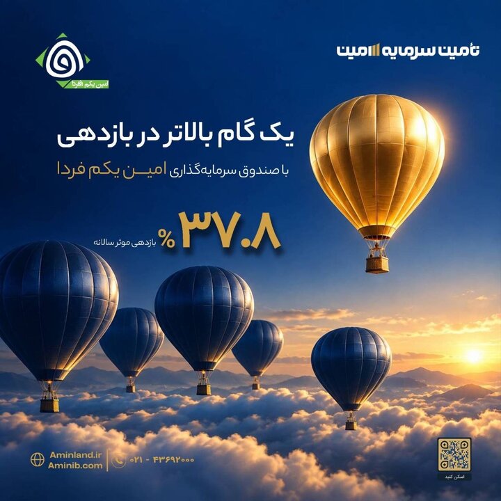 نرخ بازدهی مؤثر سالانه امین یکم فردا از ۳۶.۸درصد به ۳۷.۸درصد رسید