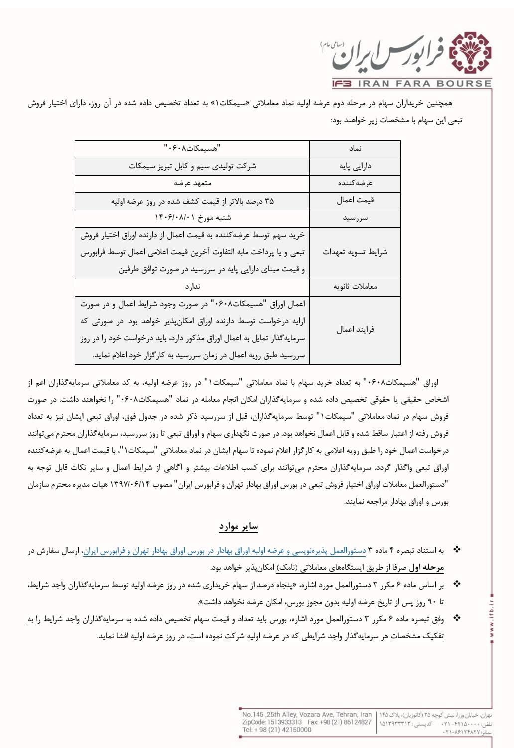 هجدهمین عرضه اولیه فرابورس کلید خورد